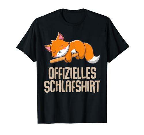 Offizielles Schlafshirt Herren Fuchs Lustige Geschenke Fun T-Shirt von Lustige Geschenke Damen Shirt Fun Lustige T-Shirts