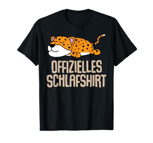 Offizielles Schlafshirt Herren Leopard Lustige Geschenke Fun T-Shirt von Lustige Geschenke Damen Shirt Fun Lustige T-Shirts