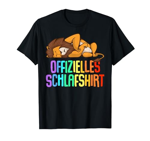 Offizielles Schlafshirt Herren Löwe Lustige Geschenke Löwe T-Shirt von Lustige Geschenke Damen Shirt Fun Lustige T-Shirts