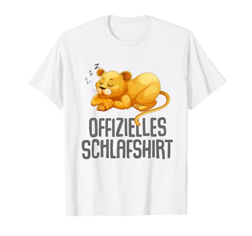 Offizielles Schlafshirt Herren Löwe Lustige Geschenke Löwe T-Shirt von Lustige Geschenke Damen Shirt Fun Lustige T-Shirts