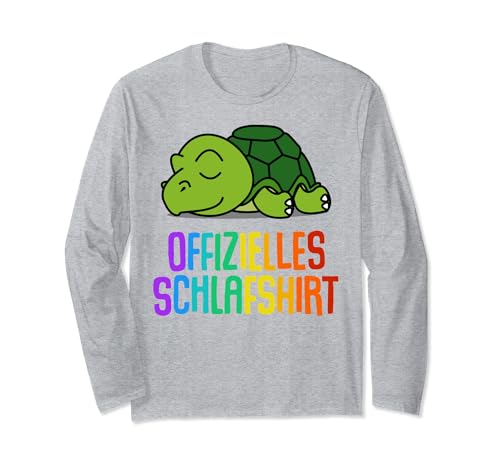 Offizielles Schlafshirt Herren Schildkröte Lustige Geschenke Langarmshirt von Lustige Geschenke Damen Shirt Fun Lustige T-Shirts