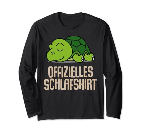 Offizielles Schlafshirt Herren Schildkröte Lustige Geschenke Langarmshirt von Lustige Geschenke Damen Shirt Fun Lustige T-Shirts