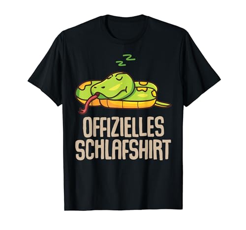 Offizielles Schlafshirt Herren Schlange Lustige Geschenke T-Shirt von Lustige Geschenke Damen Shirt Fun Lustige T-Shirts