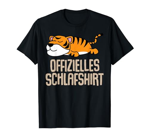 Offizielles Schlafshirt Herren Tiger Lustige Geschenke Tiger T-Shirt von Lustige Geschenke Damen Shirt Fun Lustige T-Shirts