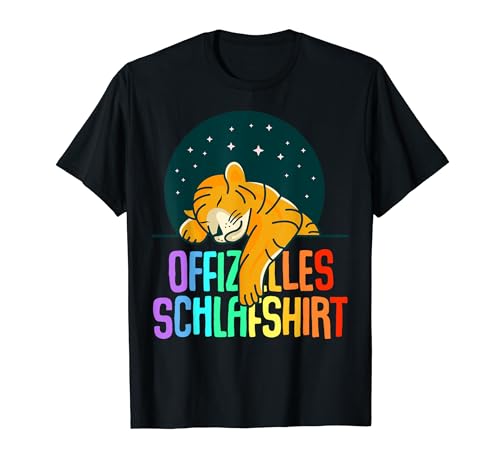 Offizielles Schlafshirt Herren Tiger Lustige Geschenke Tiger T-Shirt von Lustige Geschenke Damen Shirt Fun Lustige T-Shirts