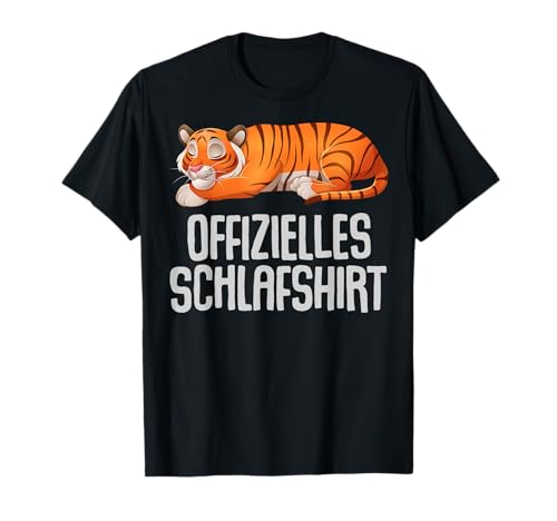 Offizielles Schlafshirt Herren Tiger Lustige Geschenke Tiger T-Shirt von Lustige Geschenke Damen Shirt Fun Lustige T-Shirts
