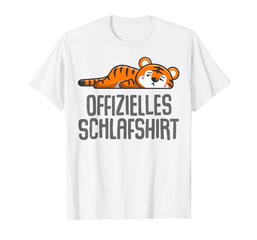 Offizielles Schlafshirt Herren Tiger Lustige Geschenke Tiger T-Shirt von Lustige Geschenke Damen Shirt Fun Lustige T-Shirts
