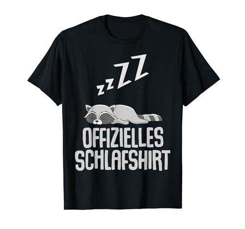 Offizielles Schlafshirt Herren Waschbär Lustige Geschenke T-Shirt von Lustige Geschenke Damen Shirt Fun Lustige T-Shirts