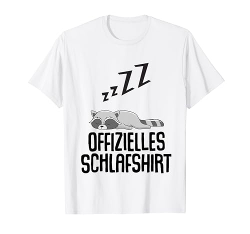 Offizielles Schlafshirt Herren Waschbär Lustige Geschenke T-Shirt von Lustige Geschenke Damen Shirt Fun Lustige T-Shirts