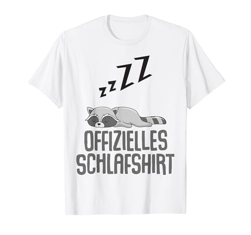 Offizielles Schlafshirt Herren Waschbär Lustige Geschenke T-Shirt von Lustige Geschenke Damen Shirt Fun Lustige T-Shirts