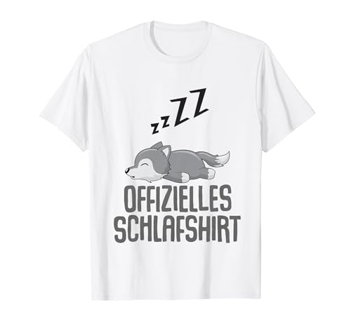 Offizielles Schlafshirt Herren Wolf Lustige Geschenke Wolf T-Shirt von Lustige Geschenke Damen Shirt Fun Lustige T-Shirts