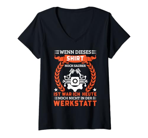 Damen Kfz-Mechaniker Lustig Auto Schrauber Kfz-Mechatroniker T-Shirt mit V-Ausschnitt Damen Kfz-Mechaniker Lustig Auto Schrauber Kfz-Mechatroniker T-Shirt mit V-Ausschnitt von Lustige Geschenke Für Automechaniker