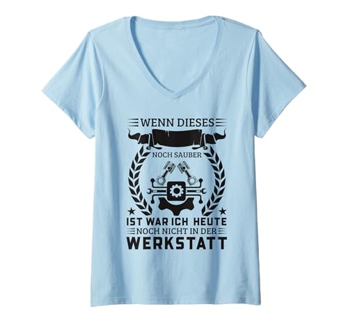 Damen Kfz-Mechaniker Lustig Auto Schrauber Kfz-Mechatroniker T-Shirt mit V-Ausschnitt Damen Kfz-Mechaniker Lustig Auto Schrauber Kfz-Mechatroniker T-Shirt mit V-Ausschnitt von Lustige Geschenke Für Automechaniker