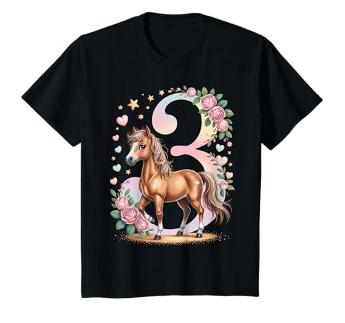 3. Geburtstag Pferd Mädchen 3 Jahre Pferde Deko Reiten Pony T-Shirt 3. Geburtstag Pferd Mädchen 3 Jahre Pferde Deko Reiten Pony T-Shirt von Lustige Geschenke Reiten und Pferde Geburtstag