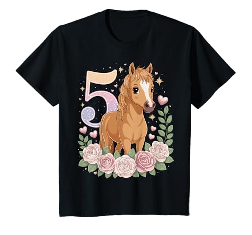 5. Geburtstag Pferd Mädchen 5 Jahre Pferde Deko Reiten Pony T-Shirt 5. Geburtstag Pferd Mädchen 5 Jahre Pferde Deko Reiten Pony T-Shirt von Lustige Geschenke Reiten und Pferde Geburtstag