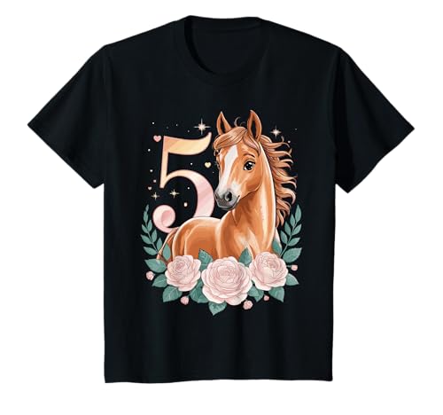 5. Geburtstag Pferd Mädchen 5 Jahre Pferde Deko Reiten Pony T-Shirt 5. Geburtstag Pferd Mädchen 5 Jahre Pferde Deko Reiten Pony T-Shirt von Lustige Geschenke Reiten und Pferde Geburtstag