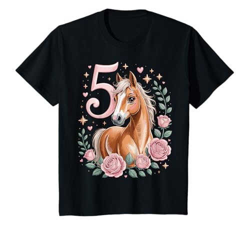 5. Geburtstag Pferd Mädchen 5 Jahre Pferde Deko Reiten Pony T-Shirt 5. Geburtstag Pferd Mädchen 5 Jahre Pferde Deko Reiten Pony T-Shirt von Lustige Geschenke Reiten und Pferde Geburtstag