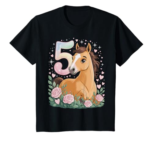 5. Geburtstag Pferd Mädchen 5 Jahre Pferde Deko Reiten Pony T-Shirt 5. Geburtstag Pferd Mädchen 5 Jahre Pferde Deko Reiten Pony T-Shirt von Lustige Geschenke Reiten und Pferde Geburtstag