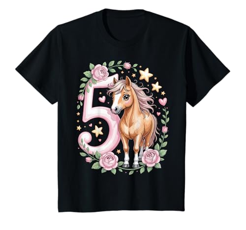 5. Geburtstag Pferd Mädchen 5 Jahre Pferde Deko Reiten Pony T-Shirt 5. Geburtstag Pferd Mädchen 5 Jahre Pferde Deko Reiten Pony T-Shirt von Lustige Geschenke Reiten und Pferde Geburtstag