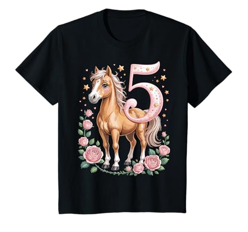 5. Geburtstag Pferd Mädchen 5 Jahre Pferde Deko Reiten Pony T-Shirt 5. Geburtstag Pferd Mädchen 5 Jahre Pferde Deko Reiten Pony T-Shirt von Lustige Geschenke Reiten und Pferde Geburtstag