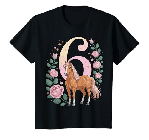 6. Geburtstag Pferd Mädchen 6 Jahre Pferde Deko Reiten Pony T-Shirt 6. Geburtstag Pferd Mädchen 6 Jahre Pferde Deko Reiten Pony T-Shirt von Lustige Geschenke Reiten und Pferde Geburtstag