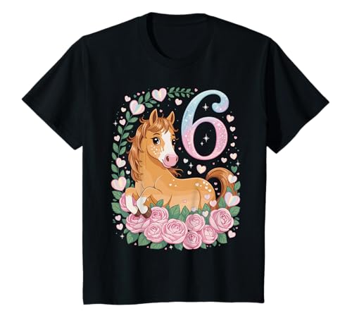 6. Geburtstag Pferd Mädchen 6 Jahre Pferde Deko Reiten Pony T-Shirt 6. Geburtstag Pferd Mädchen 6 Jahre Pferde Deko Reiten Pony T-Shirt von Lustige Geschenke Reiten und Pferde Geburtstag