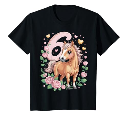 6. Geburtstag Pferd Mädchen 6 Jahre Pferde Deko Reiten Pony T-Shirt 6. Geburtstag Pferd Mädchen 6 Jahre Pferde Deko Reiten Pony T-Shirt von Lustige Geschenke Reiten und Pferde Geburtstag