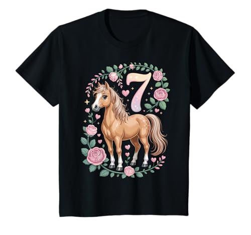 7. Geburtstag Pferd Mädchen 7 Jahre Pferde Deko Reiten Pony T-Shirt 7. Geburtstag Pferd Mädchen 7 Jahre Pferde Deko Reiten Pony T-Shirt von Lustige Geschenke Reiten und Pferde Geburtstag