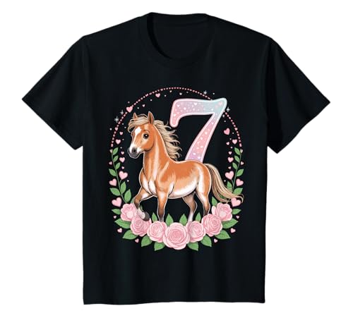 7. Geburtstag Pferd Mädchen 7 Jahre Pferde Deko Reiten Pony T-Shirt 7. Geburtstag Pferd Mädchen 7 Jahre Pferde Deko Reiten Pony T-Shirt von Lustige Geschenke Reiten und Pferde Geburtstag