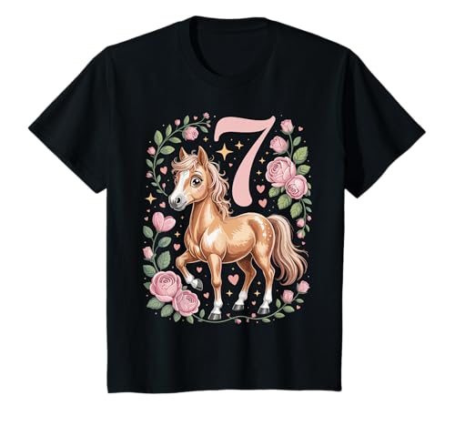 7. Geburtstag Pferd Mädchen 7 Jahre Pferde Deko Reiten Pony T-Shirt 7. Geburtstag Pferd Mädchen 7 Jahre Pferde Deko Reiten Pony T-Shirt von Lustige Geschenke Reiten und Pferde Geburtstag