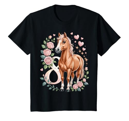 8. Geburtstag Pferd Mädchen 8 Jahre Pferde Deko Reiten Pony T-Shirt 8. Geburtstag Pferd Mädchen 8 Jahre Pferde Deko Reiten Pony T-Shirt von Lustige Geschenke Reiten und Pferde Geburtstag