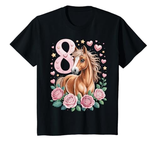 8. Geburtstag Pferd Mädchen 8 Jahre Pferde Deko Reiten Pony T-Shirt 8. Geburtstag Pferd Mädchen 8 Jahre Pferde Deko Reiten Pony T-Shirt von Lustige Geschenke Reiten und Pferde Geburtstag
