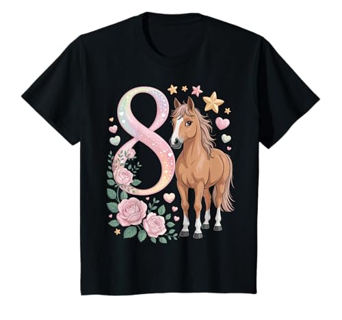8. Geburtstag Pferd Mädchen 8 Jahre Pferde Deko Reiten Pony T-Shirt 8. Geburtstag Pferd Mädchen 8 Jahre Pferde Deko Reiten Pony T-Shirt von Lustige Geschenke Reiten und Pferde Geburtstag