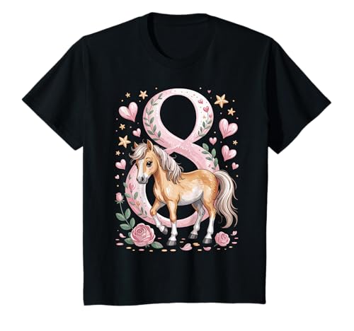 8. Geburtstag Pferd Mädchen 8 Jahre Pferde Deko Reiten Pony T-Shirt 8. Geburtstag Pferd Mädchen 8 Jahre Pferde Deko Reiten Pony T-Shirt von Lustige Geschenke Reiten und Pferde Geburtstag