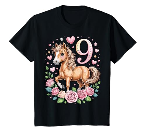 9. Geburtstag Pferd Mädchen 9 Jahre Pferde Deko Reiten Pony T-Shirt 9. Geburtstag Pferd Mädchen 9 Jahre Pferde Deko Reiten Pony T-Shirt von Lustige Geschenke Reiten und Pferde Geburtstag