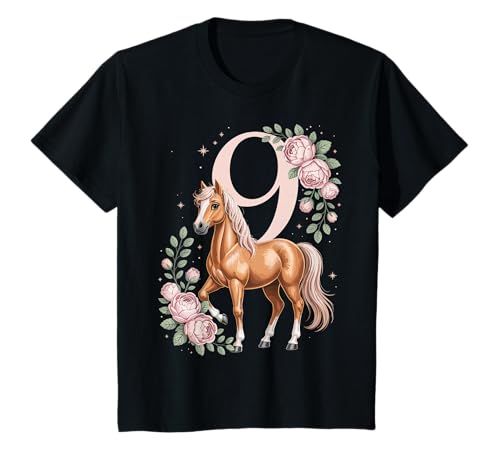 9. Geburtstag Pferd Mädchen 9 Jahre Pferde Deko Reiten Pony T-Shirt 9. Geburtstag Pferd Mädchen 9 Jahre Pferde Deko Reiten Pony T-Shirt von Lustige Geschenke Reiten und Pferde Geburtstag