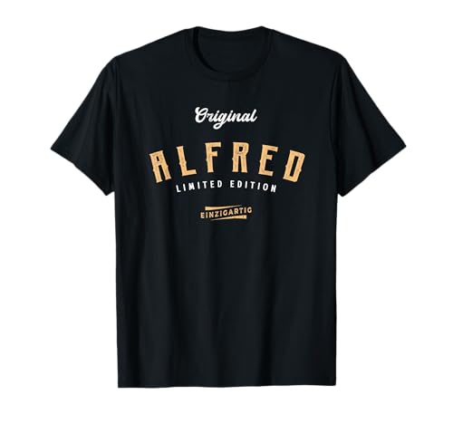 Lustige Geschenke für Alfred - Herren - Schwarz - S - Kurzarm - Klassische Passform - Lustiger Alfred-Druck von Lustige Geschenke für Alfred