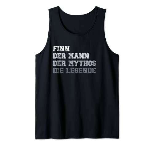 Herren Finn der Mann der Mythos die Legende Tank Top Herren Finn der Mann der Mythos die Legende Tank Top von Lustige Geschenke für Finn