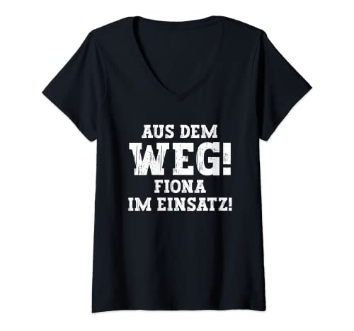 Damen Fiona Lustiger Spruch Aus Dem Weg Vorname Name Fiona T-Shirt mit V-Ausschnitt Damen Fiona Lustiger Spruch Aus Dem Weg Vorname Name Fiona T-Shirt mit V-Ausschnitt von Lustige Geschenke für Fiona