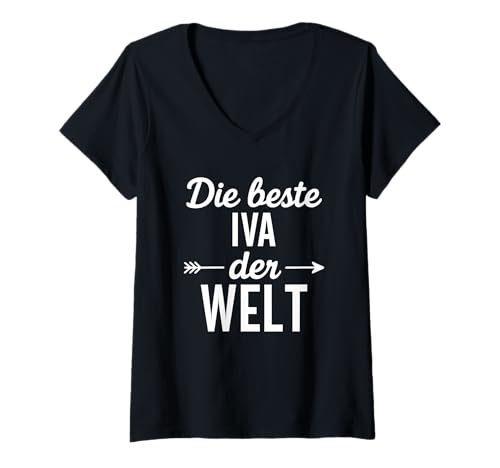 Damen Iva Lustiger Spruch Vorname Name Geburtstag Geschenk T-Shirt mit V-Ausschnitt Damen Iva Lustiger Spruch Vorname Name Geburtstag Geschenk T-Shirt mit V-Ausschnitt von Lustige Geschenke für Iva