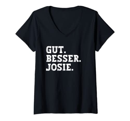 Damen Gut Besser Josie Lustiger Spruch Vorname Name Josie T-Shirt mit V-Ausschnitt Damen Gut Besser Josie Lustiger Spruch Vorname Name Josie T-Shirt mit V-Ausschnitt von Lustige Geschenke für Josie