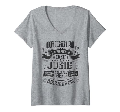 Damen Josie Original T-Shirt mit V-Ausschnitt Damen Josie Original T-Shirt mit V-Ausschnitt von Lustige Geschenke für Josie