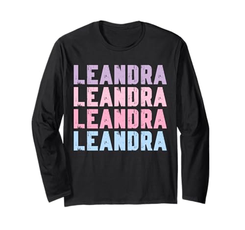 Pastellfarbenes Mädchen Design Stylisches Motiv Leandra Langarmshirt von Lustige Geschenke für Leandra
