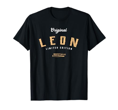 Lustige Geschenke für Leon Leon Limited Edition T-Shirt Schwarz Cartoon T-Shirt für Herren und Kinder Klassisches Cartoon T-Shirt Klein EU 41 Crew-Ausschnitt Halbarm Klassisch Party Lässig Lustige Geschenke für Leon Leon Limited Edition T-Shirt Schwarz Cartoon T-Shirt für Herren und Kinder Klassisches Cartoon T-Shirt Klein EU 41 Crew-Ausschnitt Halbarm Klassisch Party Lässig von Lustige Geschenke für Leon