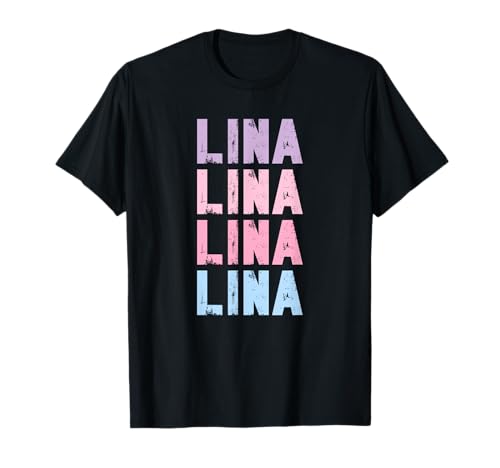 Pastellfarbenes Mädchen Design Stylisches Motiv Lina T-Shirt Pastellfarbenes Mädchen Design Stylisches Motiv Lina T-Shirt von Lustige Geschenke für Lina