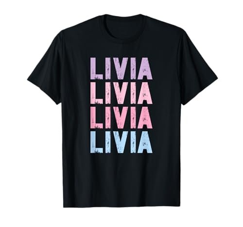 Pastellfarbenes Mädchen Design Stylisches Motiv Livia T-Shirt Pastellfarbenes Mädchen Design Stylisches Motiv Livia T-Shirt von Lustige Geschenke für Livia