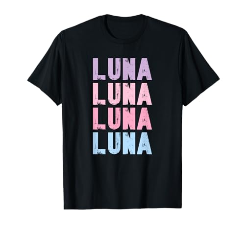 Pastellfarbenes Mädchen Design Stylisches Motiv Luna T-Shirt Pastellfarbenes Mädchen Design Stylisches Motiv Luna T-Shirt von Lustige Geschenke für Luna