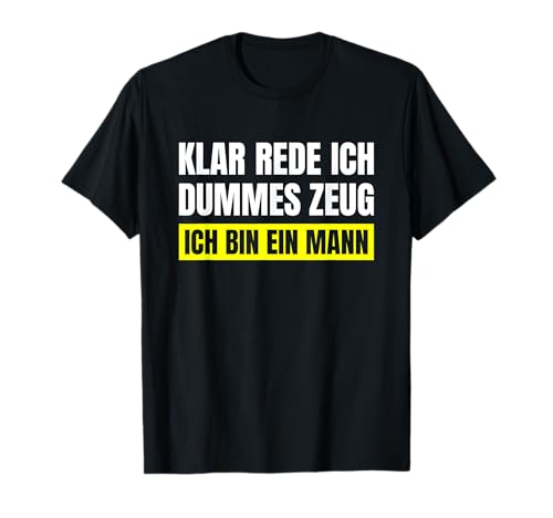 Lustige Geschenke für Männer - Ironische Sprüche - Ich bin ein Mann T-Shirt (Schwarz, S) von Lustige Geschenke für Männer - Ironische Sprüche
