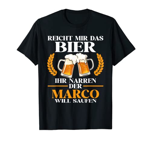 Herren Marco Lustiger Bier Spruch Name Geburtstag T-Shirt Herren Marco Lustiger Bier Spruch Name Geburtstag T-Shirt von Lustige Geschenke für Marco