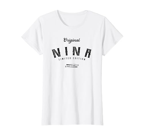 Lustige Geschenke für Nina Damen X-Small Weiß Crew-Ausschnitt Halbarm Klassisch T-Shirt Lustige Geschenke für Nina Damen X-Small Weiß Crew-Ausschnitt Halbarm Klassisch T-Shirt von Lustige Geschenke für Nina